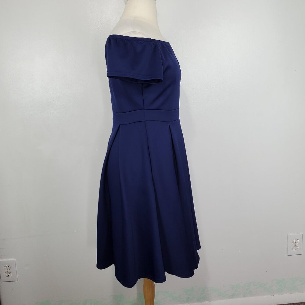 Lalagen Special Occasion Off-Shoulder 1950's Style Pleated Dress NEW NWT Size XL - Picture 6 of 13